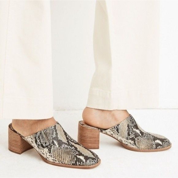 Madewell The Carey Mule in Snake Embossed Leather - Picture 3 of 16